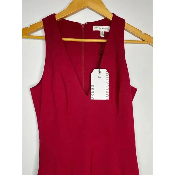 Dress The Population Catalina Dress in Garnet size S NWT Fit and Flare - Picture 11 of 12